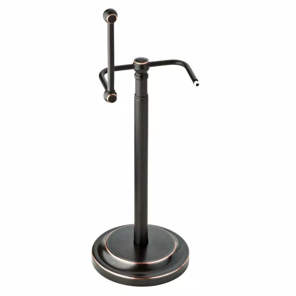 Delta Porter Telescoping Pivoting Freestanding Toilet Paper Holder, Oil Rubbed Bronze