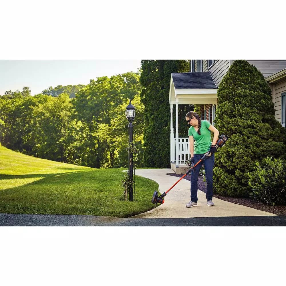 BLACK+DECKER 60V MAX 13 in. Cordless 2-in-1 String Trimmer and Lawn Edger with 1.5 Ah Battery and Charger