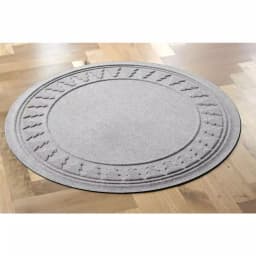 Bungalow Flooring Aqua Shield 35 in. Round Pine Trees Christmas Tree Mat - Medium Gray thumbnail 2