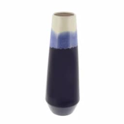 LITTON LANE Modern Reflections 20 in. Ceramic Tulip-Shaped Blue and White Gradient Decorative Vase thumbnail 2
