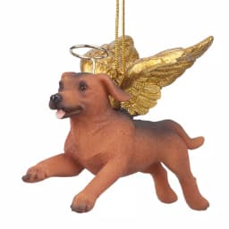 Design Toscano Dachshund Angel Dog Christmas Ornament, Hand-Painted Resin thumbnail 1