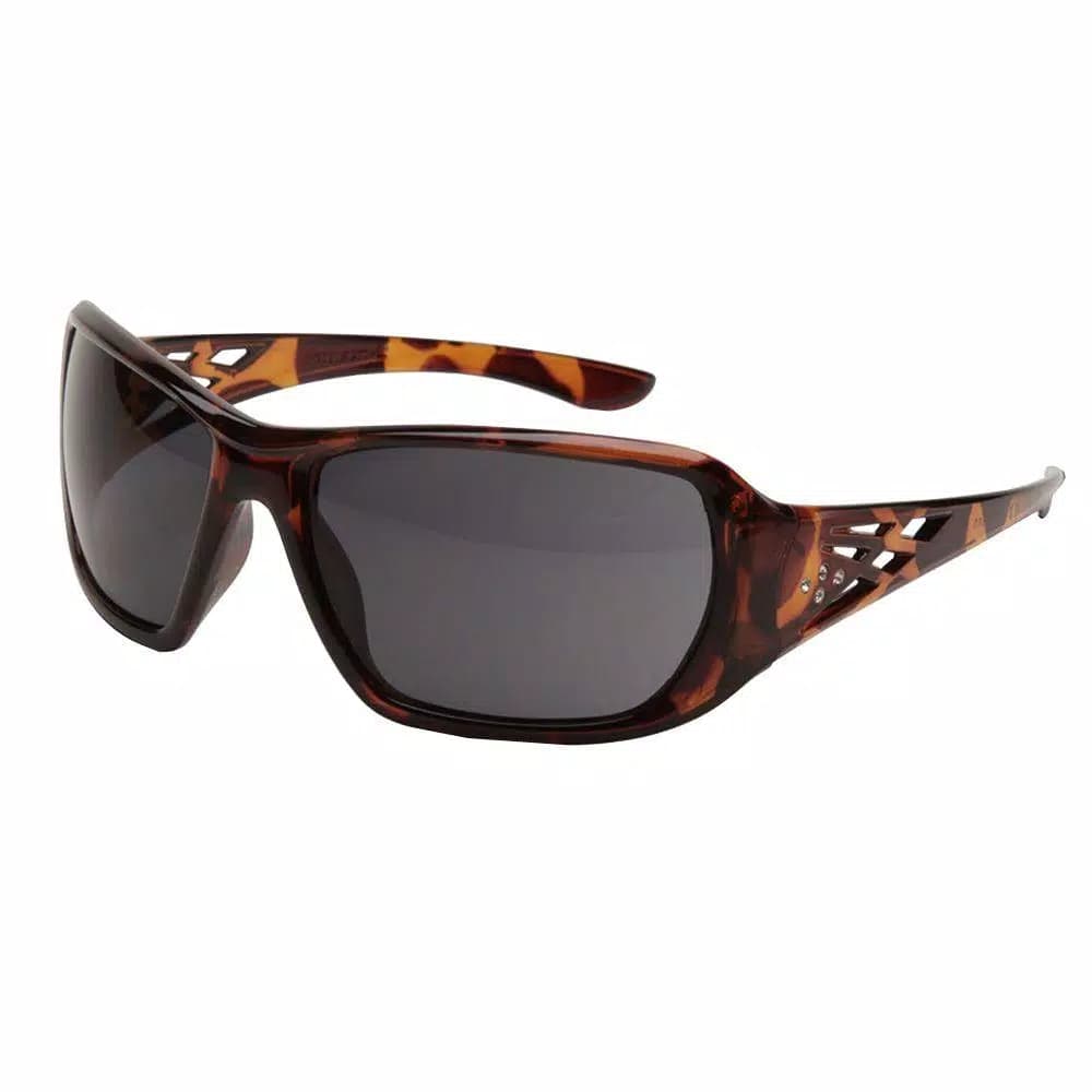 Girl Power At Work Rose Ladies Eye Protection Safety Glasses, Tortoise Shell Frame, Gray Lens