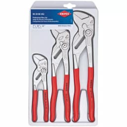 Knipex 3-Piece Forged Steel Nickel Plated Pliers Wrench Set thumbnail 1