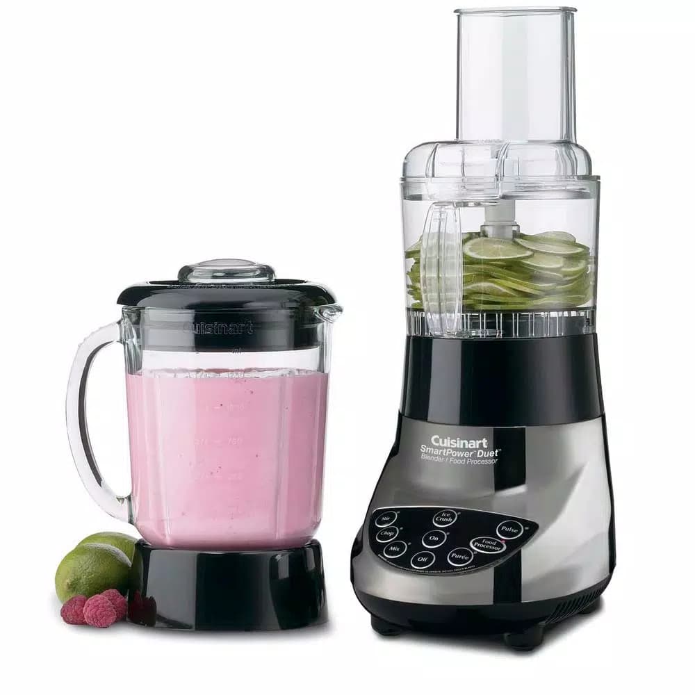 Cuisinart SmartPower Duet 7-Speed Blender and 3-Cup Food Processor, Brushed Chrome