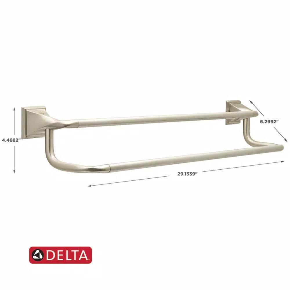 Delta Everly 24 in. Double Towel Bar in SpotShield Brushed Nickel