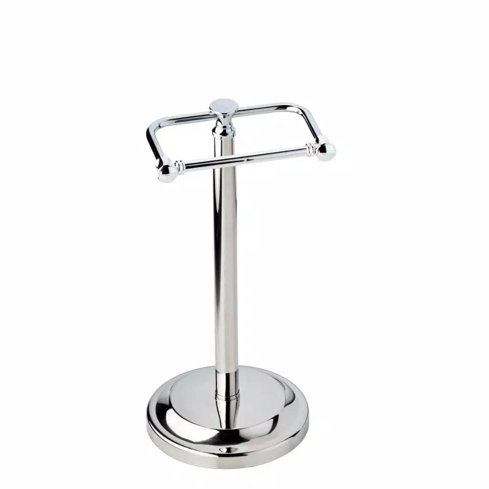 Delta Silverton Telescoping Free-Standing Toilet Paper Holder in Polished Chrome