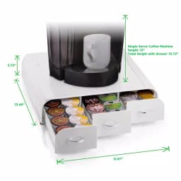 Mind Reader Anchor 36-Capacity White K-Cup Storage Drawer with Heat-Resistant Top thumbnail 4