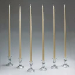 Light In The Dark Shop A Candle 24 in. Ivory Taper Candles, Set of 12 - Dripless & Clean Burning thumbnail 2