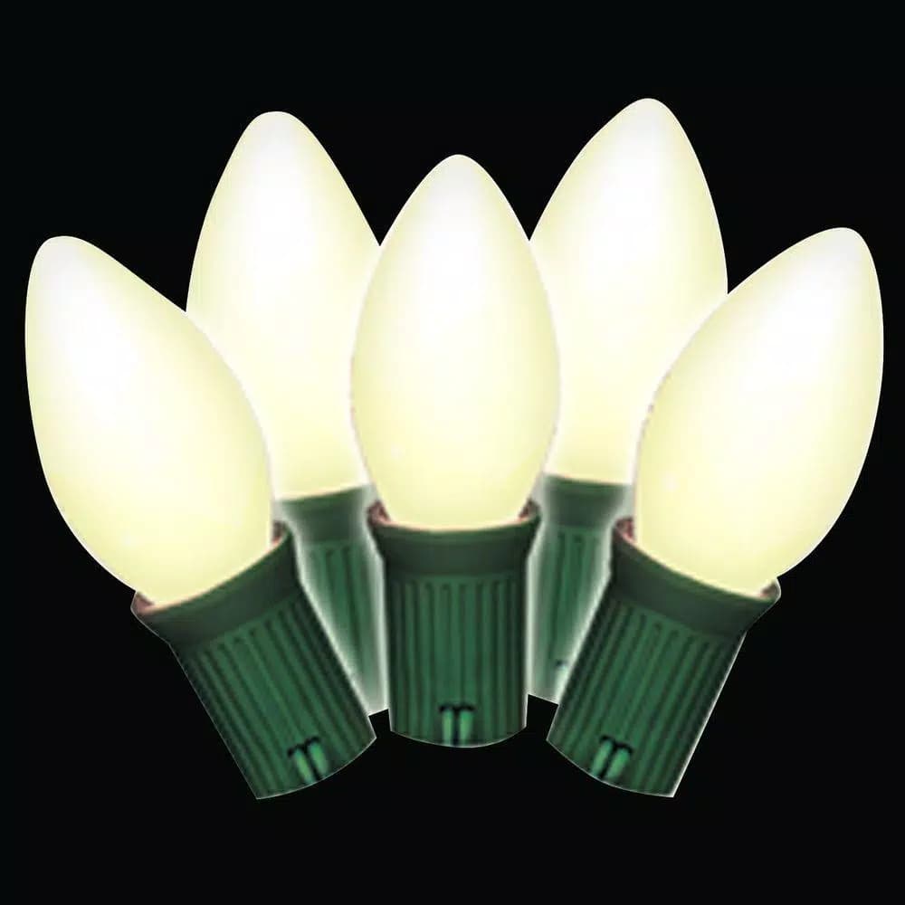 Brite Star 25-Light Frosted White C7 Old Fashioned Incandescent String Lights (Set of 2)