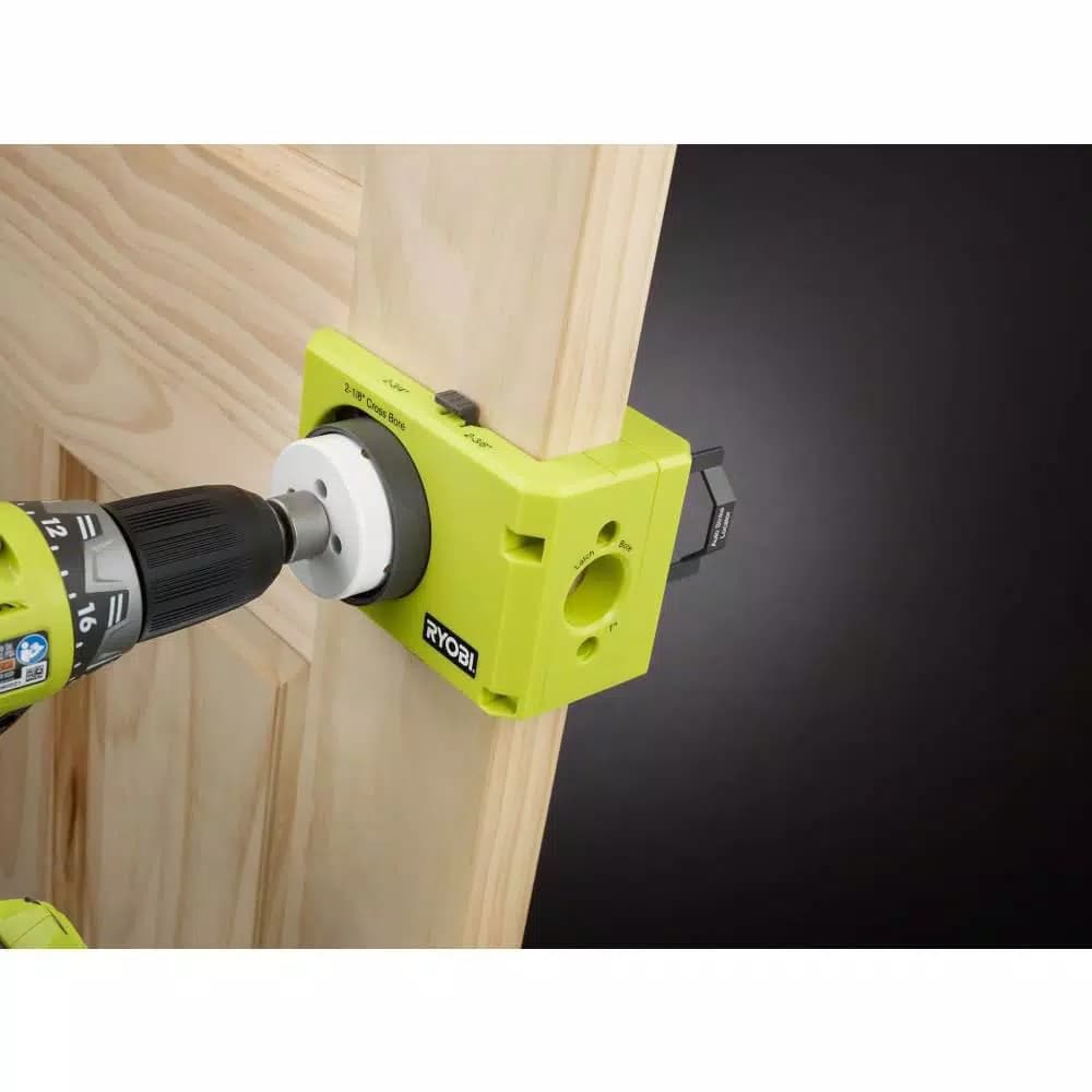 RYOBI Wood/Metal Door Lock Installation Kit with Dual Backset Adjustment
