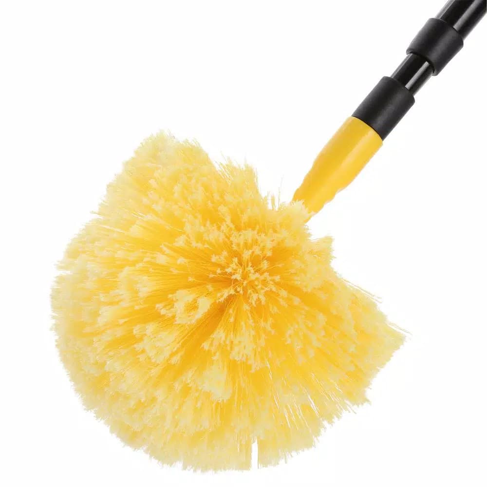 Ettore Poly-Fiber Professional Cobweb Duster with 118 in. Telescoping Extension Handle