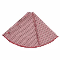VHC Brands 48 in. Tannen Deep Red and Nickel Grey Jacquard Christmas Tree Skirt thumbnail 3