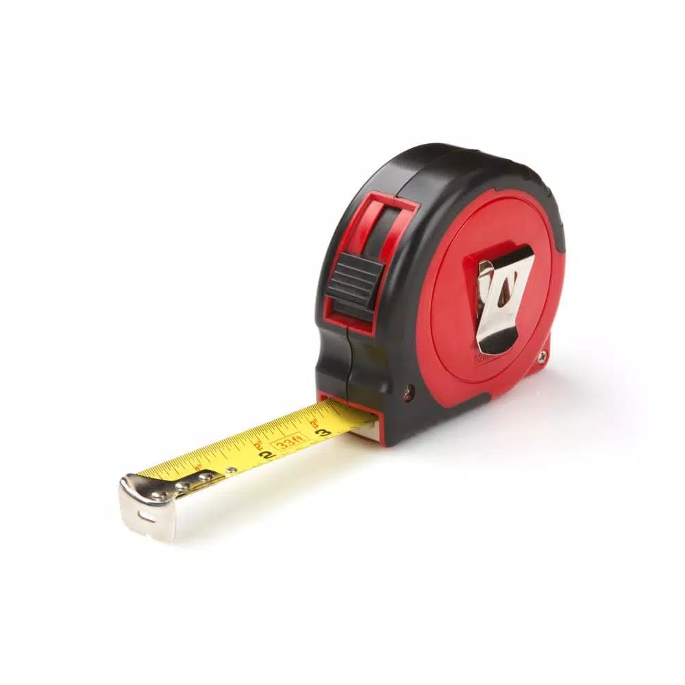 TEKTON 33 ft. x 1 in. Tape Measure with Impact-Resistant ABS Housing and Non-Slip Rubber Grips
