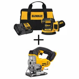 DEWALT 20V MAX XR Brushless 5 in. Random Orbital Sander & Jigsaw Combo Kit with 2.0 Ah Battery thumbnail 1