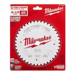 Milwaukee 6-1/2 in. 40-Tooth Fine Finish Circular Saw Blade thumbnail 6