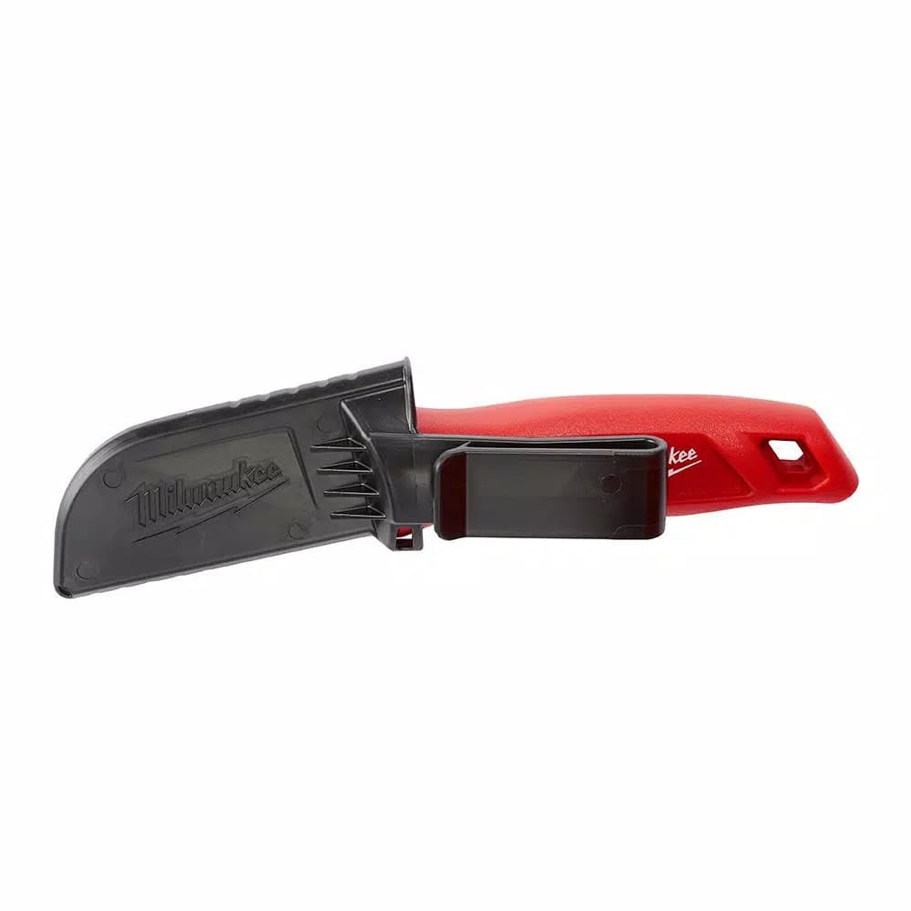 Milwaukee Fixed Blade Hawkbill Knife with Molded Sheath