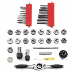 GEARWRENCH SAE Ratcheting Tap and Die Set, 40-Piece with Twist Lock Guide System thumbnail 2