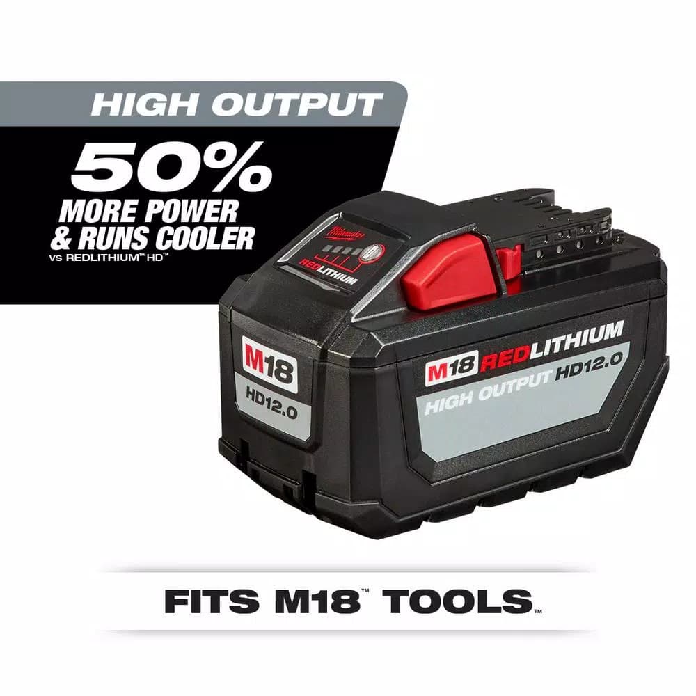 Milwaukee M18 REDLITHIUM HIGH OUTPUT 12.0 Ah Battery and Rapid Charger Starter Kit