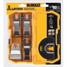 DEWALT DWA4216 5-Piece Oscillating Blade Set with Bonus Sanding Pad thumbnail 2