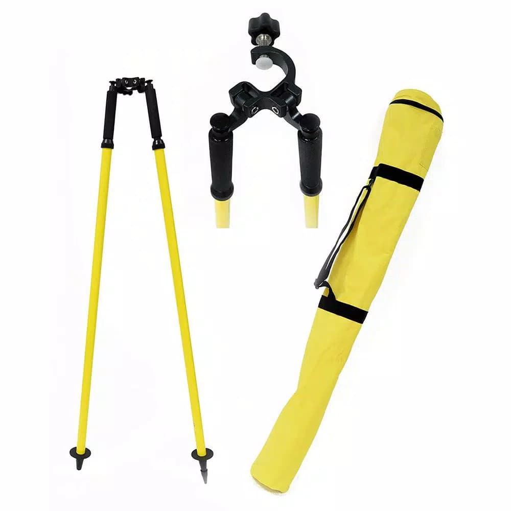 AdirPro Aluminum Prism Pole Bipod - Yellow Surveying Tripod Accessory