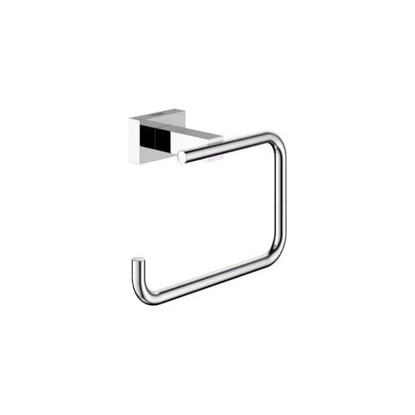 GROHE Essentials Cube Single Post Toilet Paper Holder, Chrome