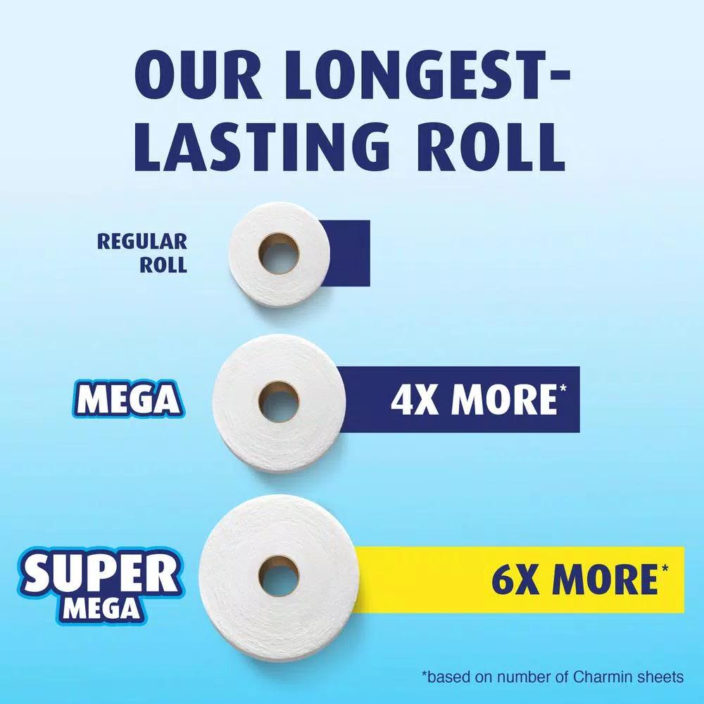 Charmin Ultra Strong Super Mega Roll Toilet Paper, 2-Ply, 18 Rolls