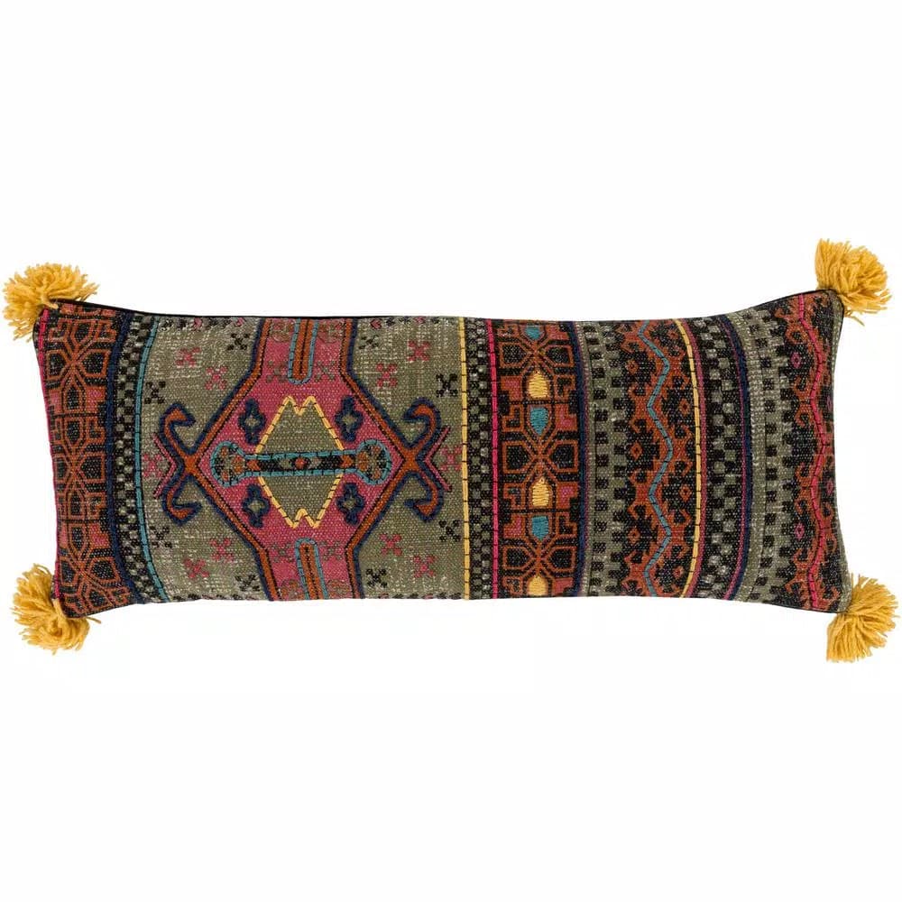 Artistic Weavers Tatius Green Graphic 12 in. x 12 in. Cotton Throw Pillow