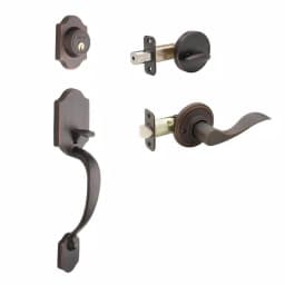 Copper Creek Heritage Tuscan Bronze Handleset with Waverlie Lever Trim thumbnail 1