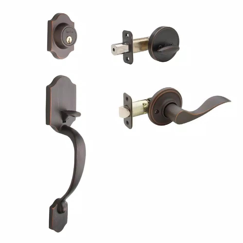 Copper Creek Heritage Tuscan Bronze Handleset with Waverlie Lever Trim