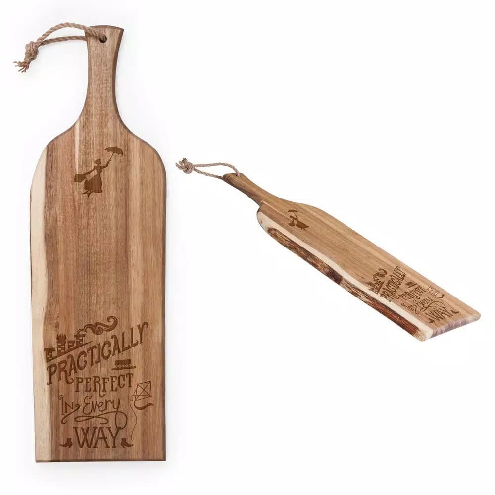 TOSCANA Mary Poppins 24 in. Artisan Acacia Wood Serving Plank & Cheese Board