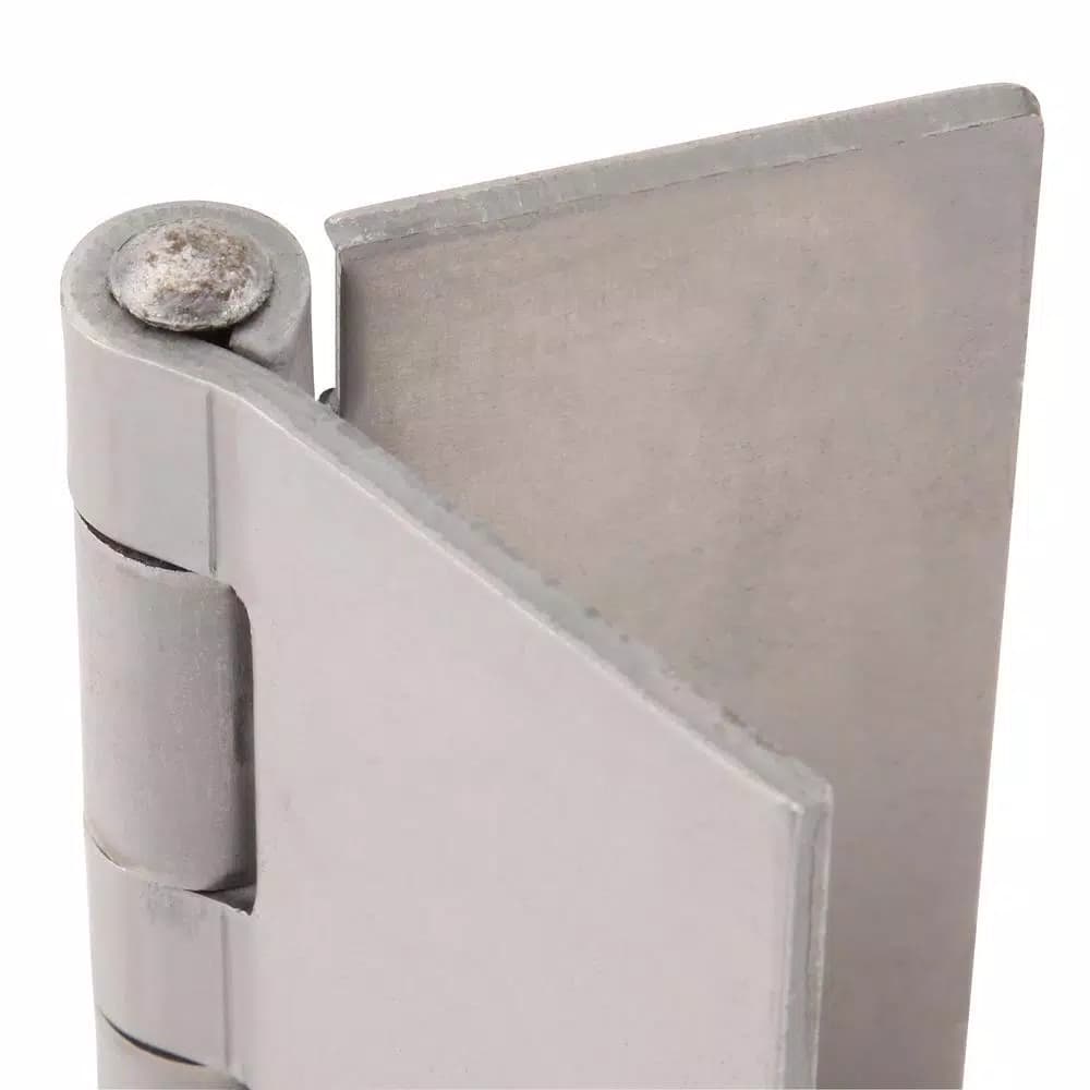 Hardware Essentials 4 in. Plain Steel Weldable Surface Hinge, Square Corner, Fixed Pin (5-Pack)