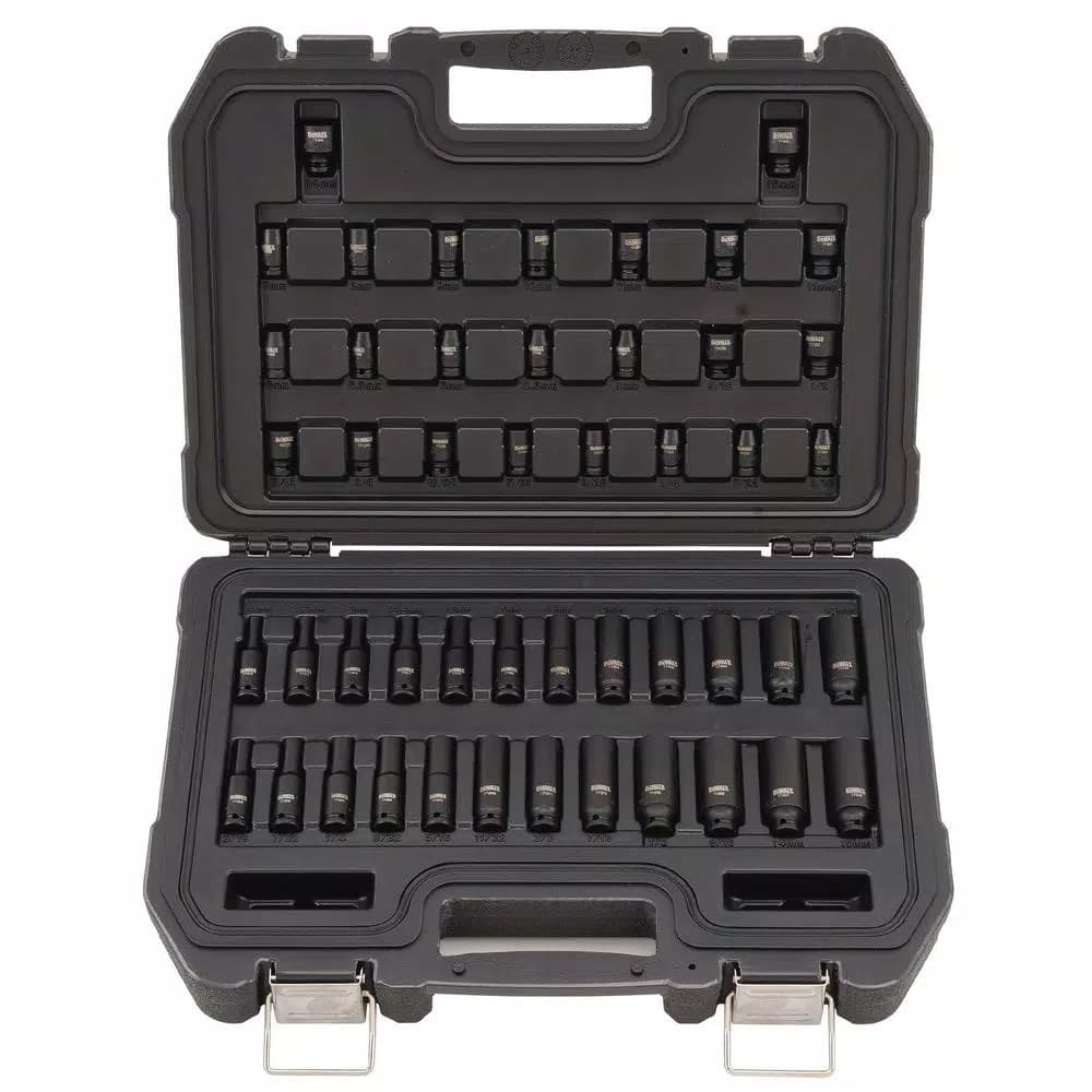 DEWALT 48-Piece 1/4 in. Drive Metric and SAE Impact Socket Set with DirectTorque Technology