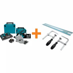Makita 18V X2 LXT (36V) Brushless 6-1/2" Plunge Circular Saw Kit with 55" Guide Rail and 2-Pack Clamps thumbnail 1