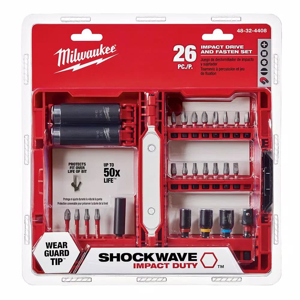 Milwaukee Shockwave Impact Duty Drill and Drive Set, 26-Piece