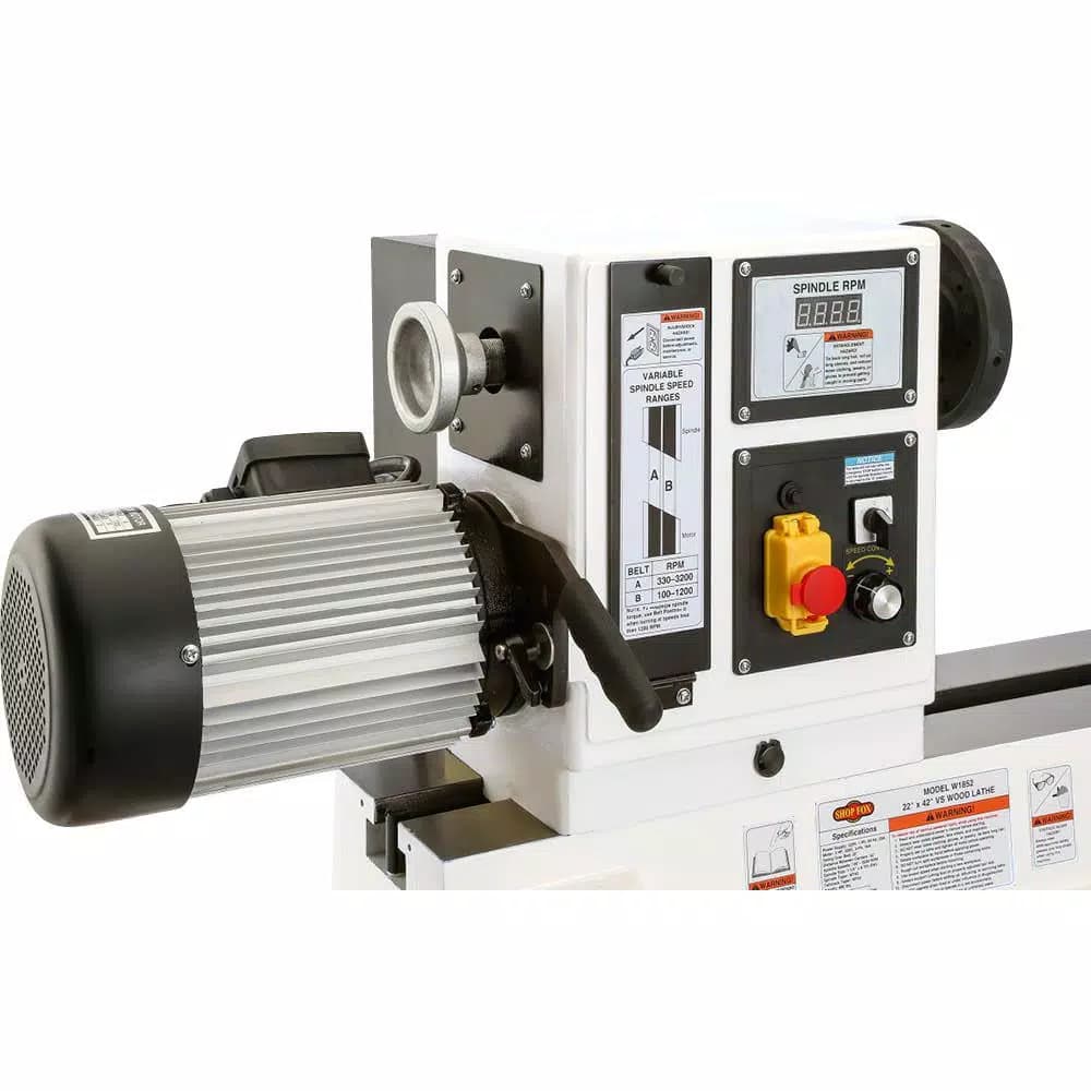 Shop Fox 22 in. x 42 in. 3 HP Variable Speed Wood Lathe, 220V