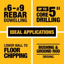 DEWALT FLEXVOLT 60V MAX Cordless Brushless 1-7/8 in. SDS MAX Combination Rotary Hammer (Tool-Only) thumbnail 4