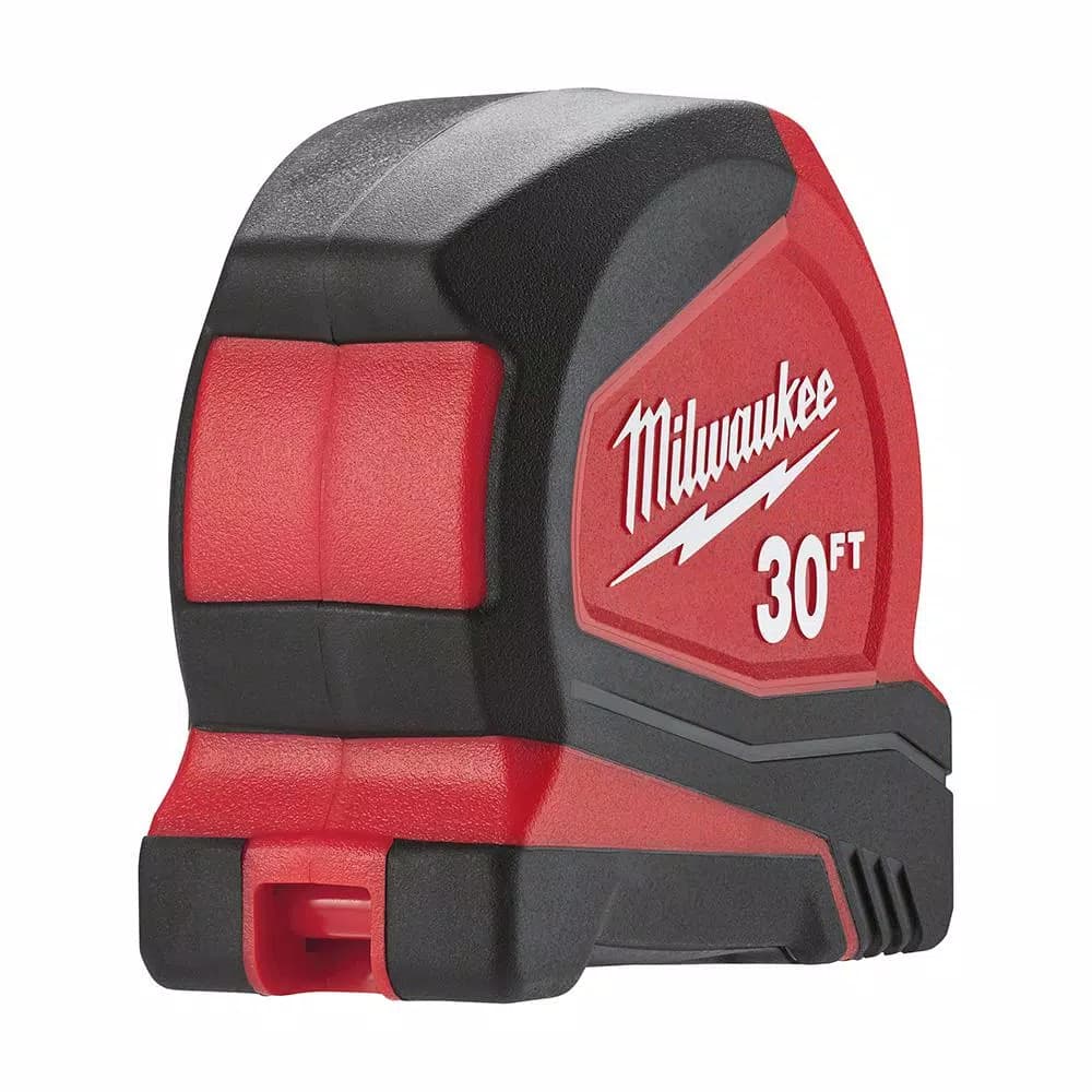 Milwaukee 30 ft. Compact Tape Measure with 12 ft. Reach and Nylon Blade Protection