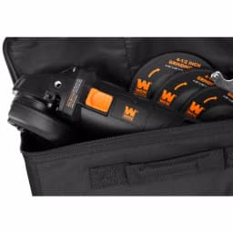 WEN 4.5 in. 7.5 Amp Corded Angle Grinder with Reversible Handle, 3 Discs, and Carrying Case thumbnail 5