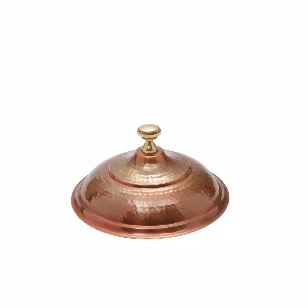 Old Dutch 1 Qt. Round Antique Copper Chafing Dish with Black Iron Stand