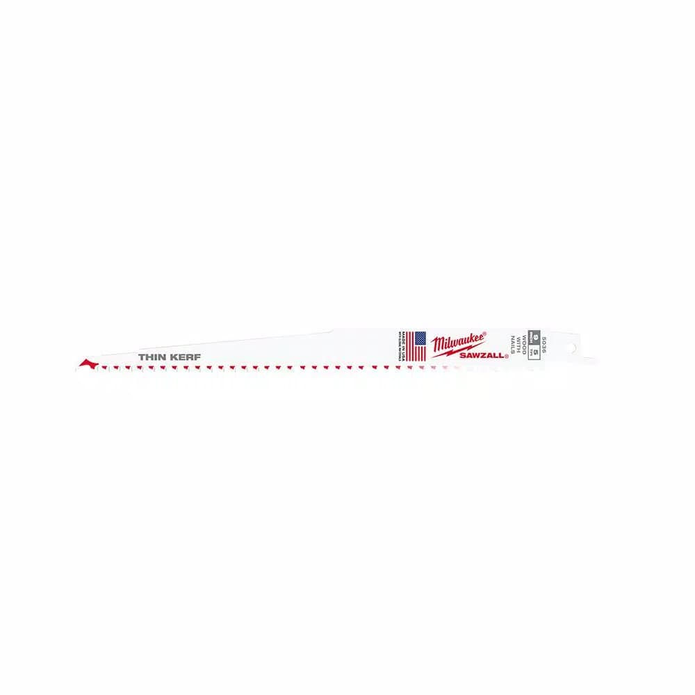 Milwaukee 9 in. 5 TPI Wood with Nails Reciprocating Saw Blades, 50 Pack