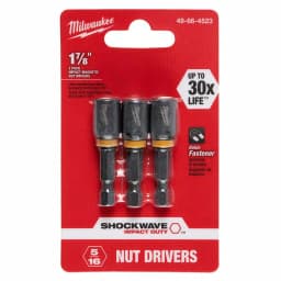Milwaukee SHOCKWAVE 5/16 in. x 1-7/8 in. Black Oxide Impact Duty Magnetic Nut Drivers, 3-Pack thumbnail 2