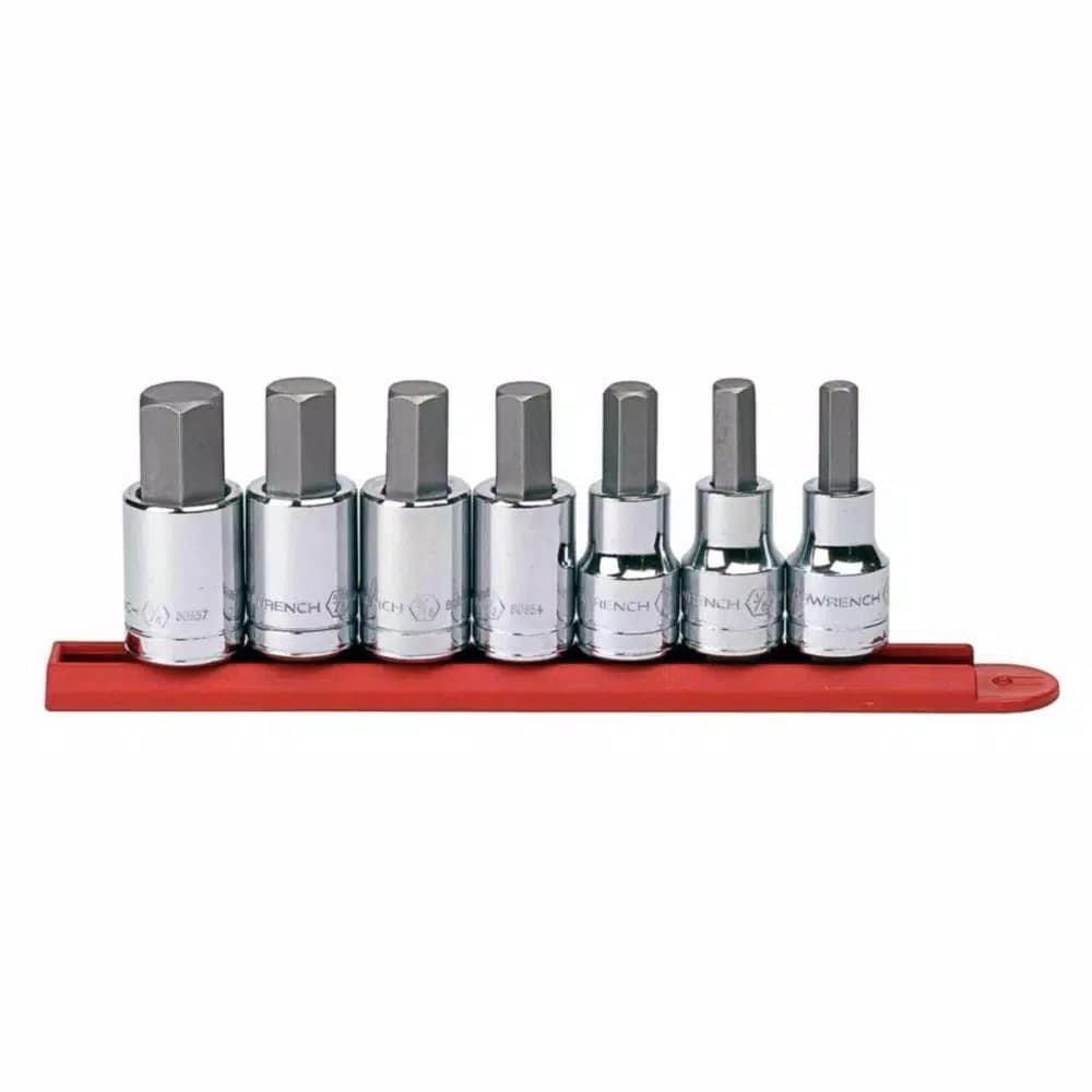 GEARWRENCH 7-Piece 1/2 in. Drive SAE Hex Bit Socket Set