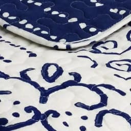 Lush Decor Monique Blue Geometric Patchwork Cotton Throw Blanket thumbnail 2
