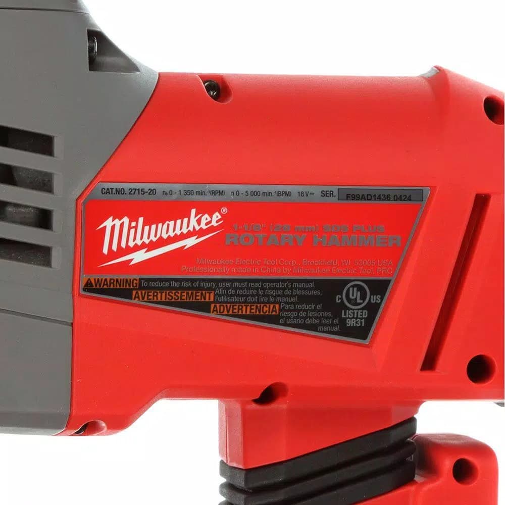 Milwaukee M18 FUEL 1-1/8 in. SDS-Plus Rotary Hammer, Brushless Cordless (Tool Only)
