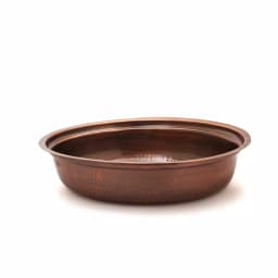 Old Dutch 6 Qt. Oval Antique Copper over Stainless Steel Chafing Dish with Wrought Iron Stand thumbnail 2