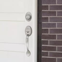 Design House Coventry Satin Nickel Entry Handleset with Springdale Interior Lever and Single Cylinder Deadbolt thumbnail 11