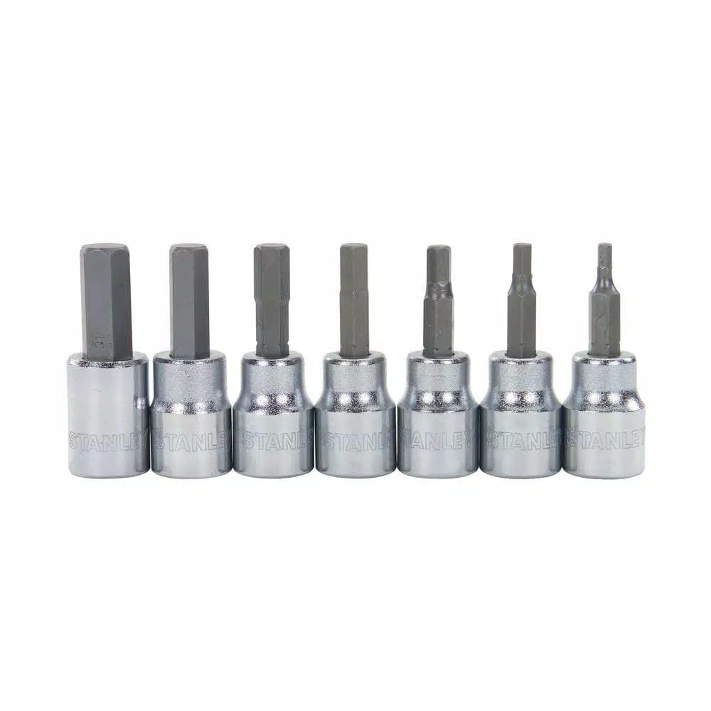 Stanley 7-Piece Metric Hex Bit Socket Set, 3/8 in. Drive