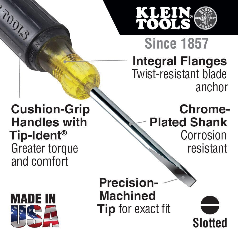 Klein Tools 8-Piece Assorted Screwdriver Set with Cushion Grip Handles
