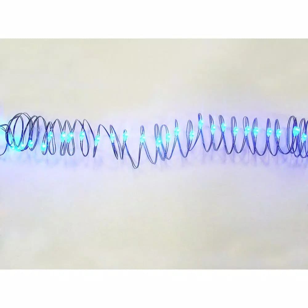 Starlite Creations 9 ft. Blue LED Ultra Slim Wire String Lights, 36-Light Battery Operated (Bundle of 2)