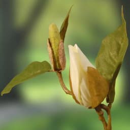 National Tree Company 48 in. Artificial White Magnolia Flower Tree in Matte Black Pot thumbnail 2